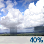 Saturday: A chance of showers, with thunderstorms also possible after 11am.  Mostly sunny, with a high near 85. Chance of precipitation is 40%.