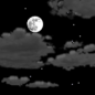 Saturday Night: Partly cloudy, with a low around 65. Calm wind. 